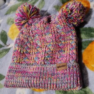Colorful Knit Pom-Pom Hat for Kids Haitho